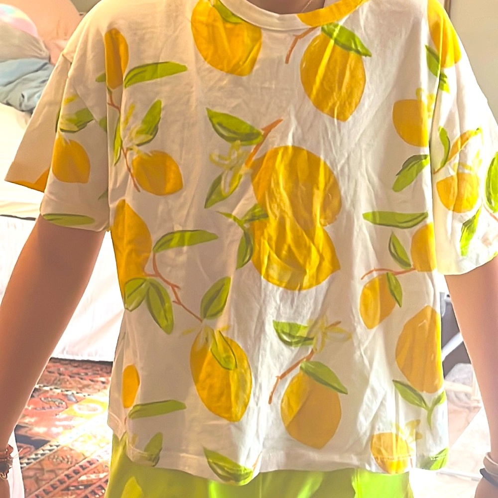 Lemon shirt, Zara, cute